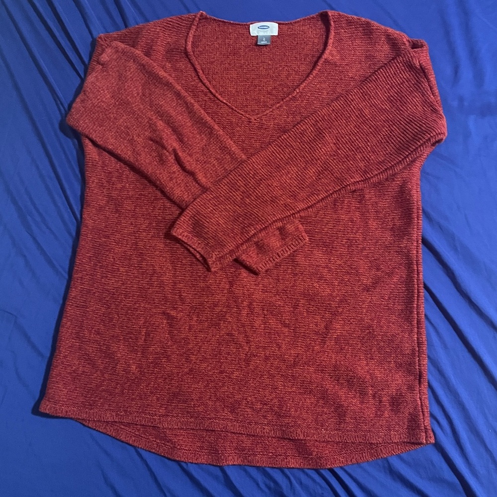 Old Navy Women's Deep Red V-Neck Sweater